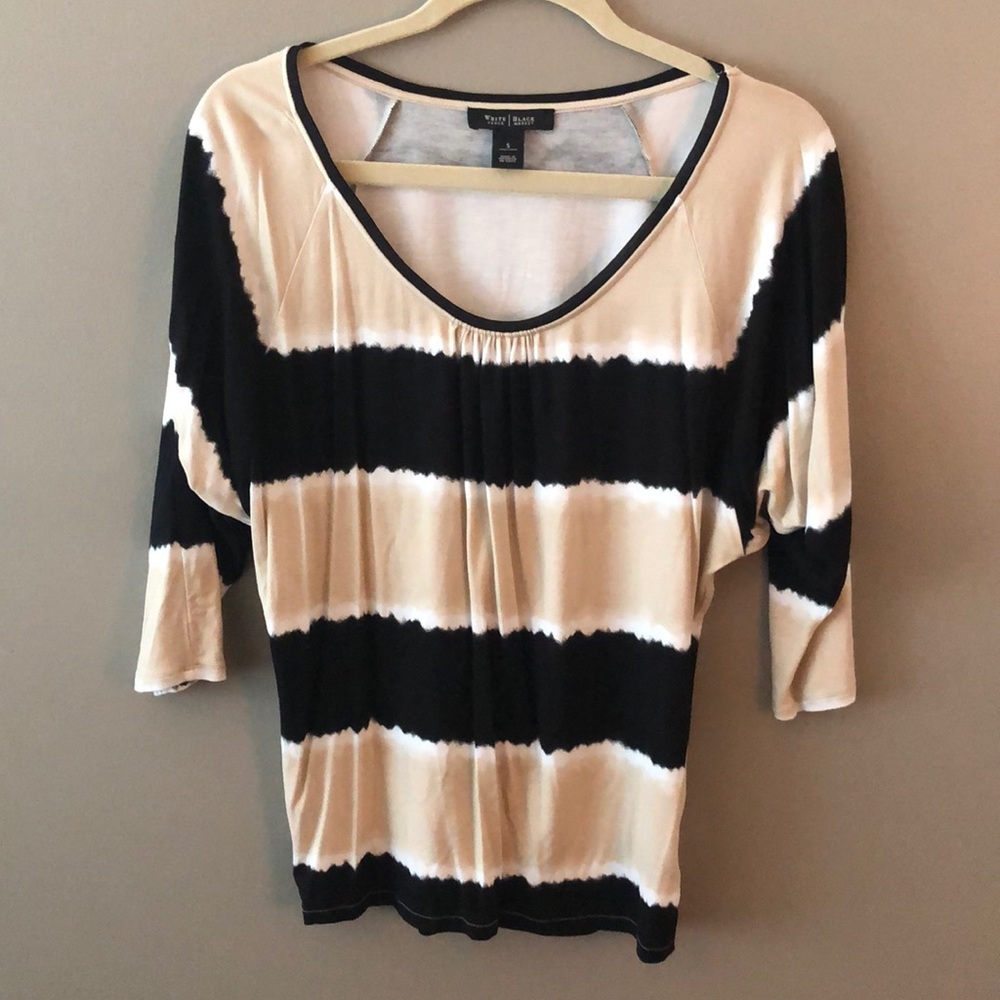 Tie-dye look striped top from WHBM